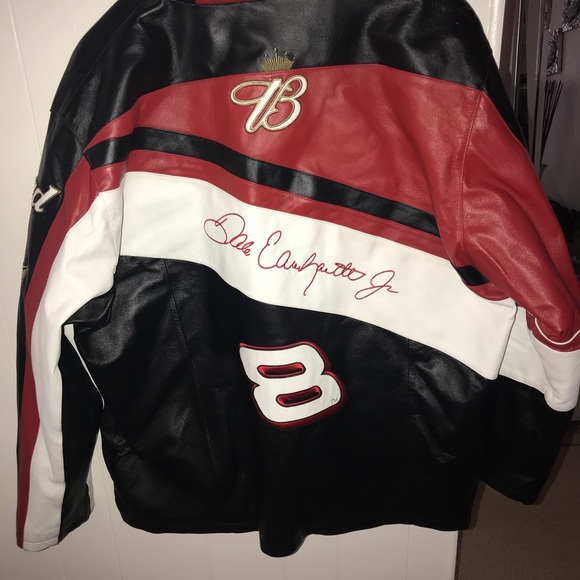 Dale Earnhardt jr leather jacket and leather hat - Picture 2 of 8